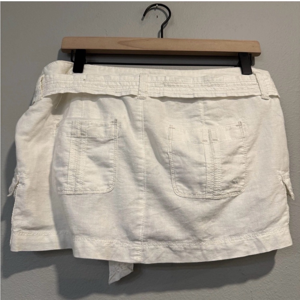abercrombie fitch Y2K Cargo Micro Skirt Belted Low Rise Preppy Academia 8 - Picture 2 of 5
